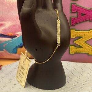 18k gold plated cz diamond gold adjustable bracelet